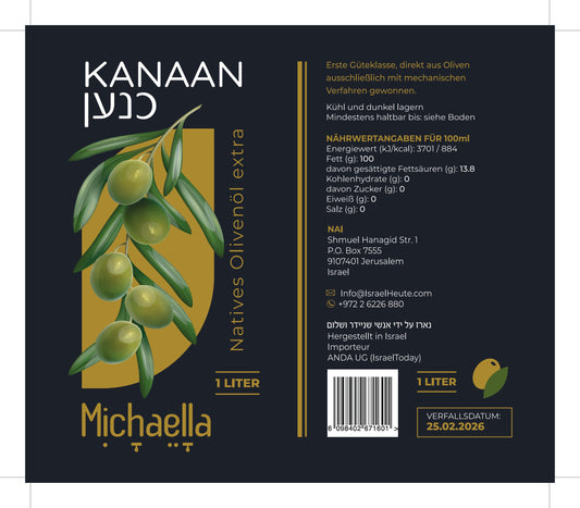 Kanaan-Olivenöl „Michaella“ 2025