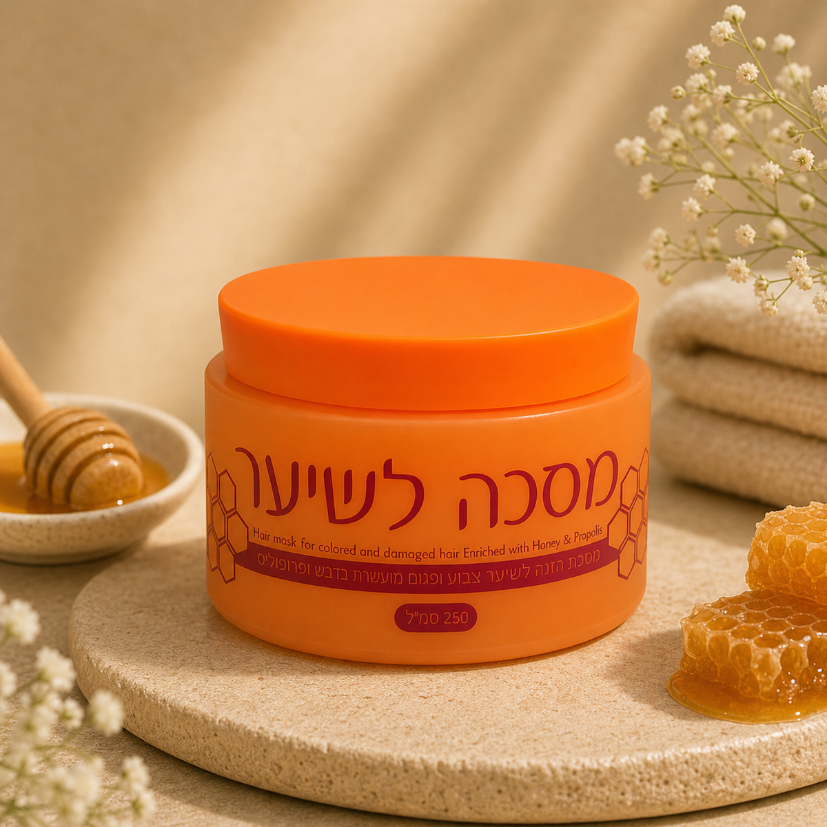 Honey & Propolis Nourishing Hair Mask | Luxurious Care for Radiant Hair – 250 ml