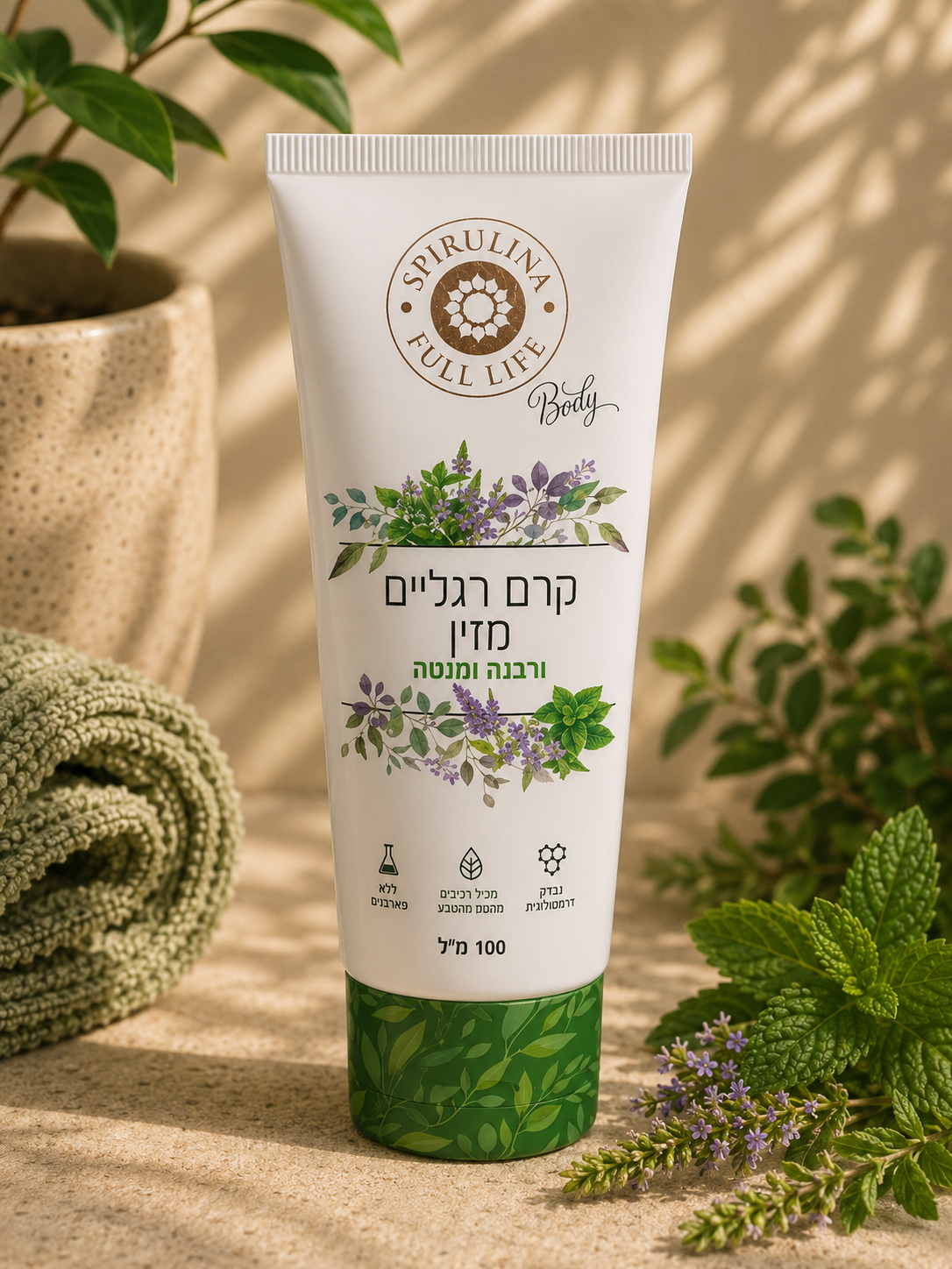 Pflegende Fußcreme | Feuchtigkeitsspendend | Spirulina Full Life