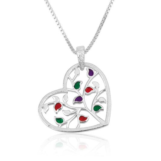 Heart Charm "Tree of Life of Love" - Symbol of Connection & Growth