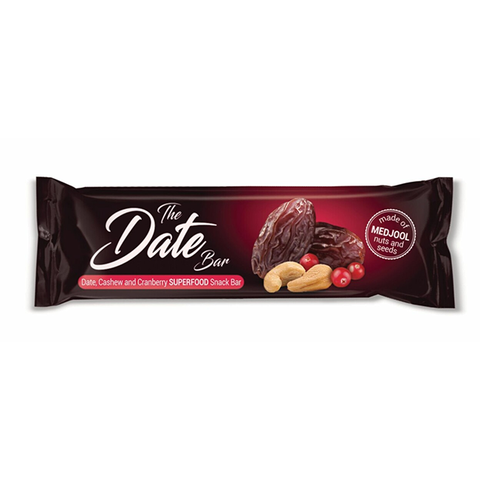 Date Bar – Date-Cashew Bar with Cranberry