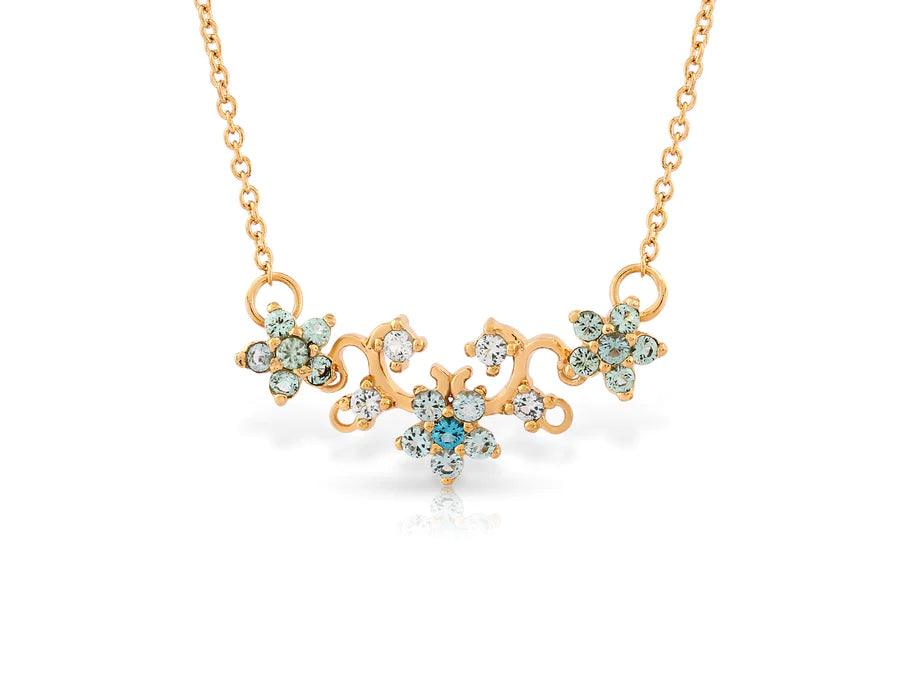 Necklace with Turquoise Crystal Stones