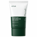 Anua Heartleaf Silky Moisture Sonnencreme LSF 50+: weiß-grüne Tube mit 50 ml Inhalt