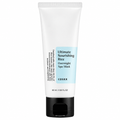COSRX Ultimate Nourishing Rice Overnight Spa Mask: weiße Tube mit hellblauem Etikett und schwarzer Kappe