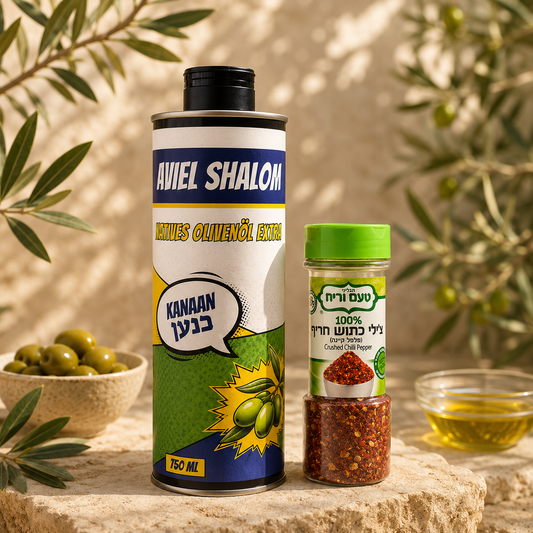 Aviel Shalom Genuss-Duo | Kanaan-Olivenöl 2026 & Edle Chiliflocken