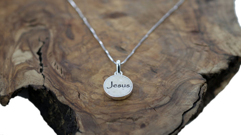 Pendant with the name "Jesus" on Jerusalem stone