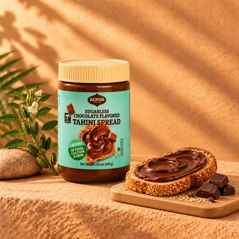 Tahini Schokoladengenuss | Zuckerfreier Brotaufstrich aus Israel