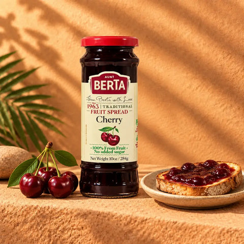 Aunt Berta's Cherry Jam | 100% fruit, no added sugar
