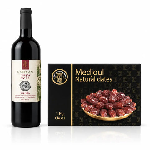 Wüstenharmonie – Bar Giyora Wein & Medjool Dattel Genuss-Set