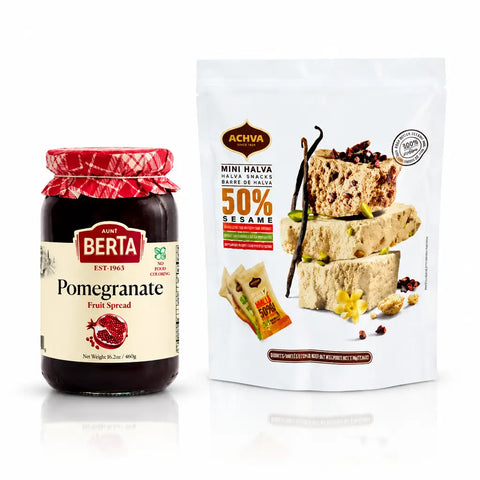 Genuss-Duo | Granatapfel-Marmelade & Halva Mini-Snacks