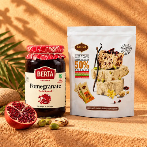 Genuss-Duo | Granatapfel-Marmelade & Halva Mini-Snacks
