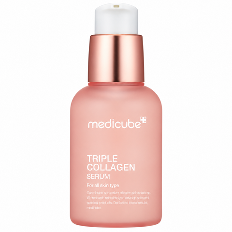 Medicube Triple Collagen Serum Kollagen-Serum in der rosa Pumpflasche mit roségoldenem Verschluss