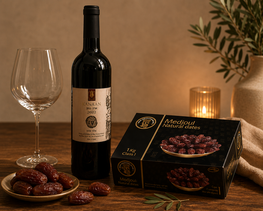 Wüstenharmonie – Bar Giyora Wein & Medjool Dattel Genuss-Set