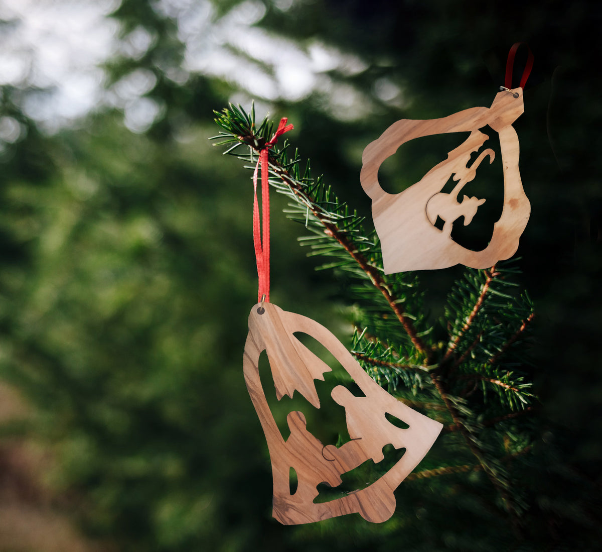 Wunderschöner Weihnachtsschmuck aus Olivenholz