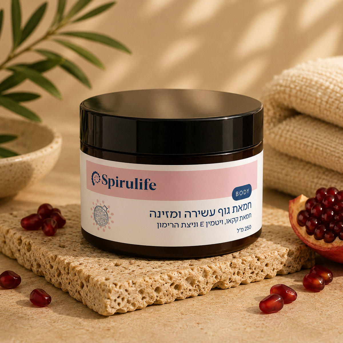 Granatapfel Körperbutter | Regenerierend & Nährend | Spirulina Full Life