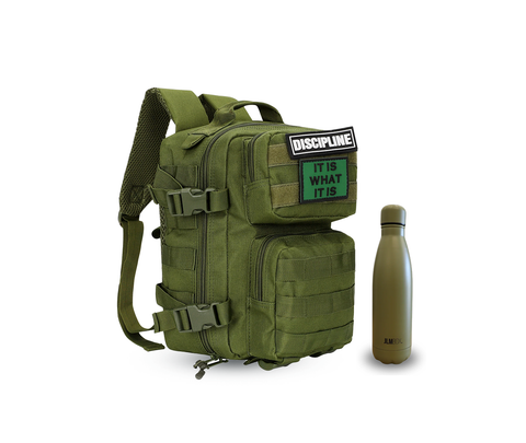 JLMBOX Outdoor Duo | Taktischer Mini-Rucksack & Edelstahlflasche im IDF-Style