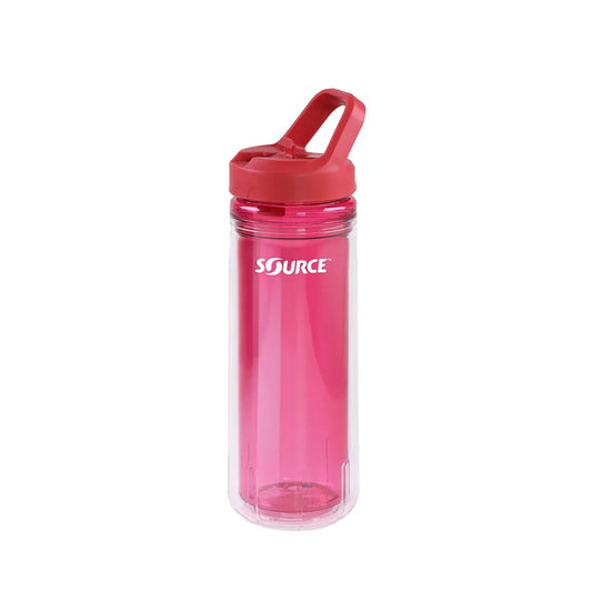 SOURCE Eco Duo Straw - Double-walled Tritan bottle with drinking straw - 600ml