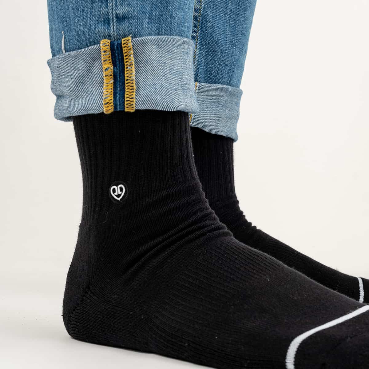 Socks: Motif “Blank Canvas in Black”